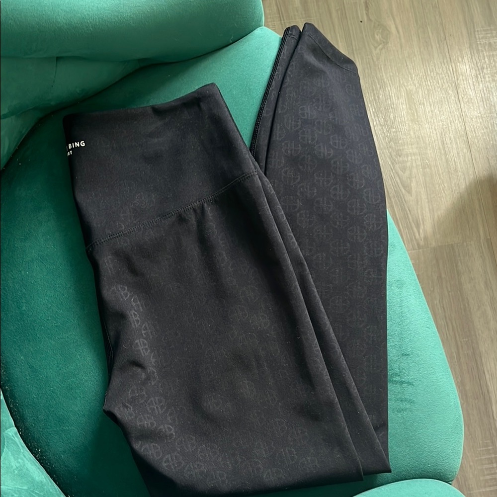 Anine Bing Black print Leggings small